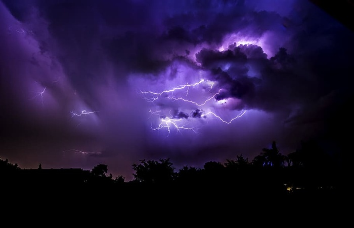 雷雨，自然，天空，前进，闪电，云彩，戏剧性，风暴