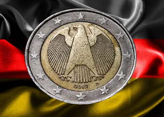 旗帜，德国，欧元，政策，联邦鹰，阿德勒，特写，金融