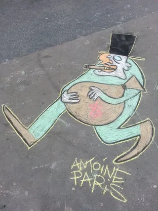 银行家、涂鸦、巴黎、偷窃、无人、户外、白天、特写