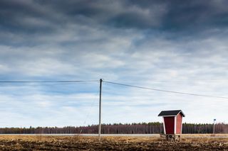 芬兰、马特卡尼瓦、春天、古老、木制、建筑、传统、牛奶庇护所