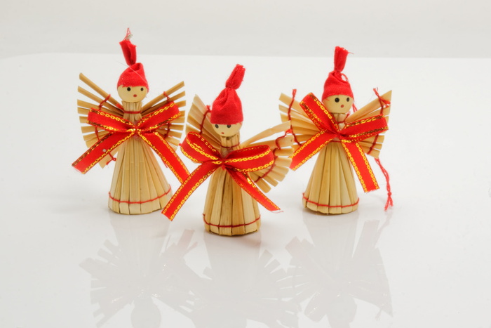 圣诞节, 德卡, 稻草, 来临, 装饰, 节日装饰品, 天使, 白色背景