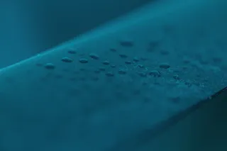 露水，蓝色，表面，宏观照片，照片，水，水滴，雨