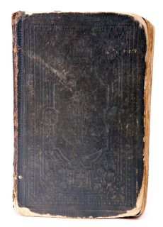 书，棕色，封面，脏的，孤立的，文献，物品，旧的