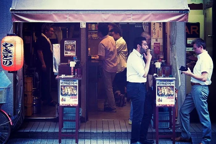 日本，新宿，雅可图，酒吧，伊扎卡娅，夜晚，烟雾，清酒