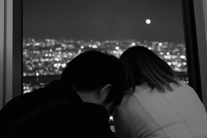 日本，东京，灯光，夜晚，天空，情侣，爱情，天空树