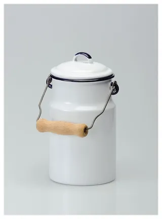 带盖白色陶瓷罐