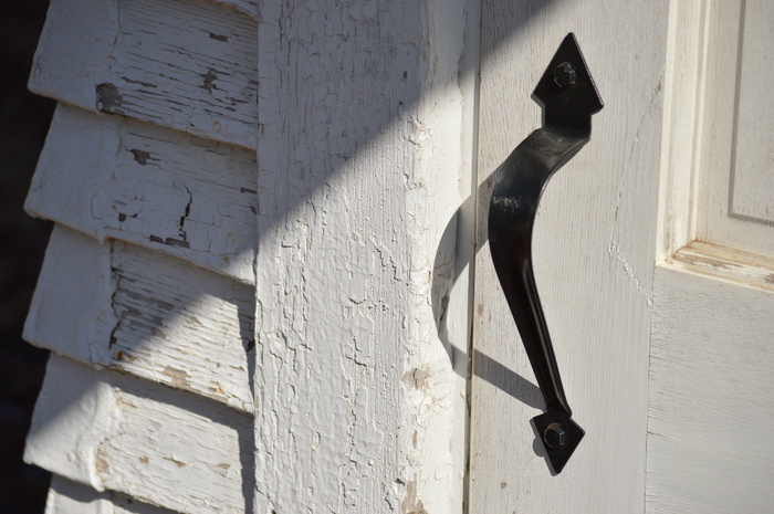 把手，偷，铁匠，门，开，关，风化，墙