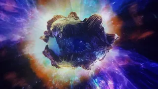 漂浮，岛屿，黑色，紫色，背景插图，太空，流星，小行星