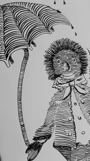 绘画，绘画课，刺猬，学习，学校，绘画，黑白，屏幕