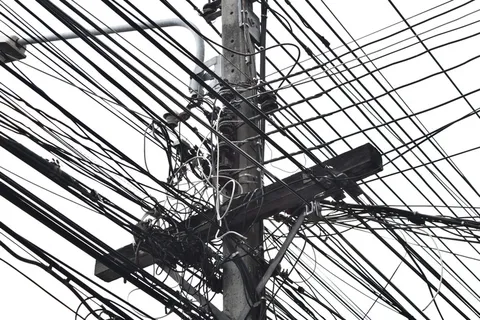 电源线, 蓬头垢面, 3, 杂波, 铁锈, 老, 古董, 损坏