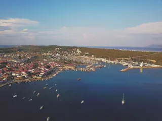 土耳其、伊兹米尔、水、海洋、无人机、空中、可爱、小镇