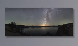 光，黎明，风景，天空，天文学，宇宙，火山口湖国家公园，黑暗