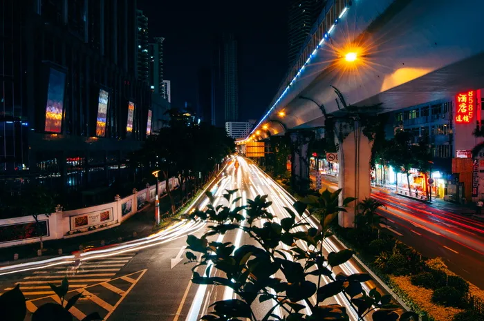 中国，厦门，亚洲，旅游，世界，常春藤谷仓，慢快门，灯光