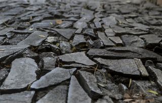 粗糙、纹理、性质、图案、岩石、干燥、表面、抽象