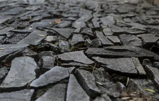 粗糙、纹理、性质、图案、岩石、干燥、表面、抽象