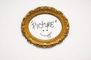 椭圆形棕色相框