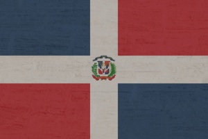 多米尼加*，国旗，多米尼加*，蓝色，红色，白天，墙壁-建筑特征，建筑
