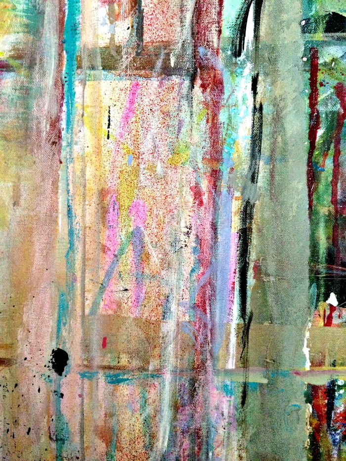 绿色、红色、紫色、黑色、抽象、绘画、青色、抽象绘画