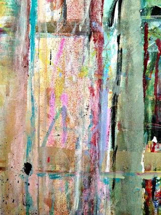 绿色、红色、紫色、黑色、抽象、绘画、青色、抽象绘画