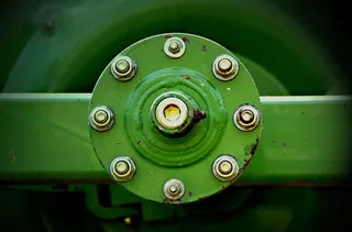 闭合，照片，绿色，金属工具，螺钉，螺钉头，固定，连接