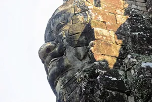 柬埔寨，吴哥窟，巴永，寺庙，脸，巴永，寺庙，雕像，微笑