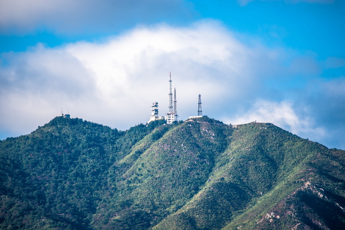 天空，建造结构，山，建筑，技术，云天，塔，没有人