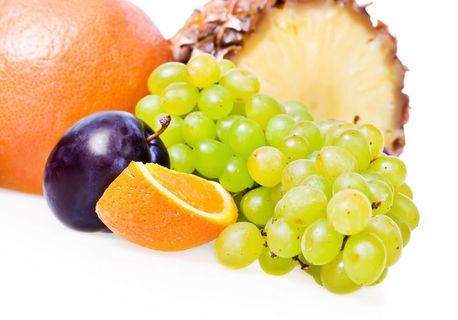 水果、食品、新鲜、混合、混合、白色、分组、套装