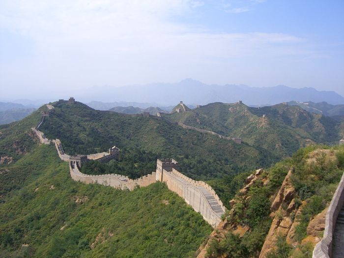 长城，中国，北京，中国长城，亚洲，高山，过去