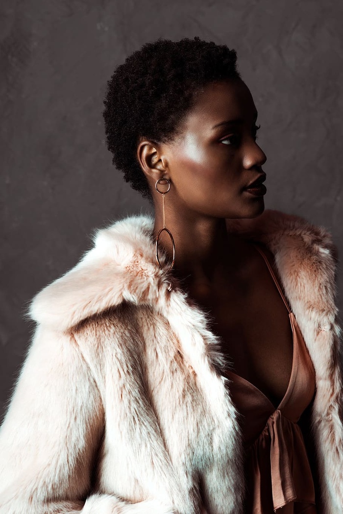 皮草照片中的高级时尚