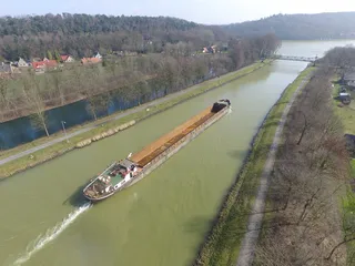 水道、航运、航道、水、运输、高角度视图、自然、白天