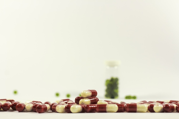 关闭、摄影、白色、红色、胶囊、治疗、药物、感冒