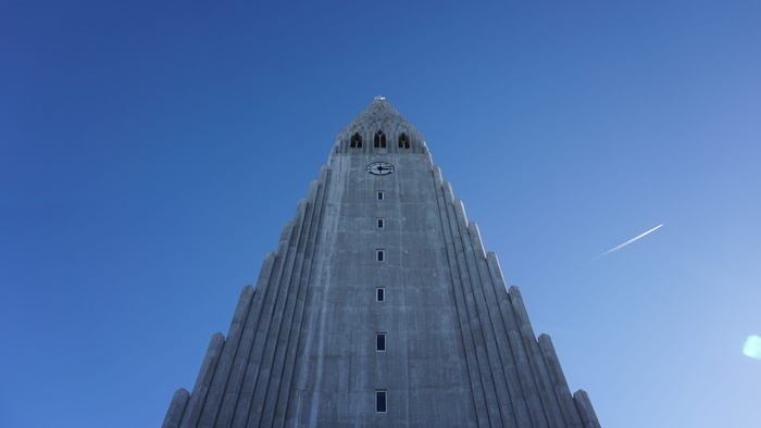 冰岛, 雷克雅未克, Hallgrimskirkja, 架构, 天空, 建筑外观, 建筑结构, 低角度视图