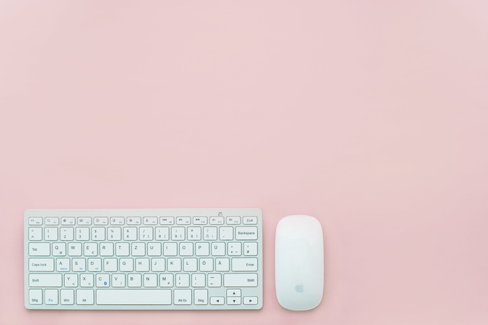 apple、background、clean、desk、阴性、flatlay、键盘、鼠标