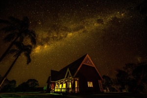 天体摄影，恒星，银河，教堂，夜空，天空，夜晚，恒星空间