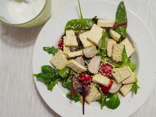 捷克，布拉格，沙拉，豆腐，蔬菜，生活方式，健康