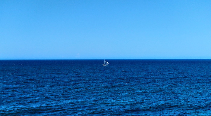夏天，蓝色，背景，水，海洋，海，船，帆