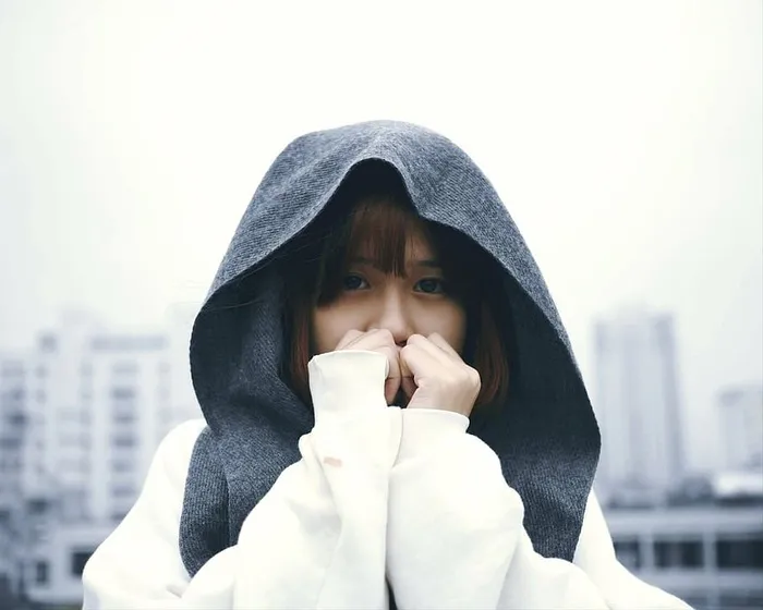 成人，美丽，模糊，寒冷，可爱，日光，面部，面部表情