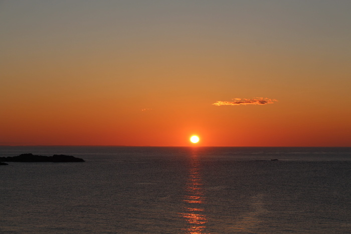 日落、太阳、日落、大海、田园诗、罗马桌、加拿大、大西洋