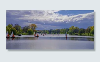 aasee、明斯特、全景湖、自然、水、阳光、镜像、快乐