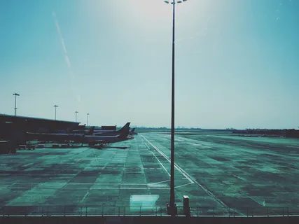 印度，德里，城市景观，客机，天际线，天空，交通，自然