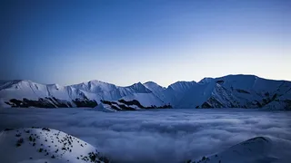 冒险，海拔，云层，寒冷，霜冻，冰川，高，冰