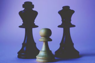 紫色，特写视图，白色，黑色，象棋，棋子，特写，数字