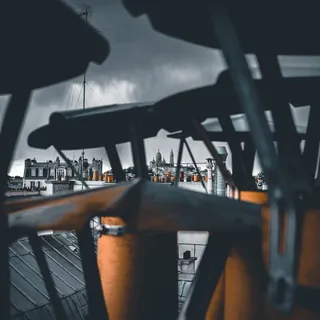 巴黎，法国，圣心大教堂，屋顶，街道，城市，交通，选择性聚焦