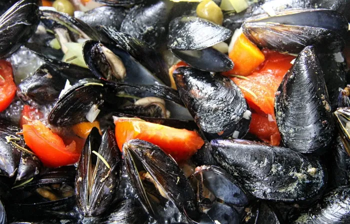 炖肉、海鲜、地中海、贻贝、烹饪、食品和饮料、食品、新鲜度