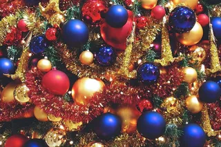 圣诞节装饰的特写镜头