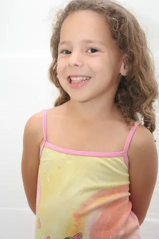 女孩，头发，美丽，微笑，孩子，自然，快乐，安全