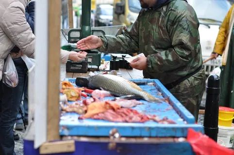 鲤鱼、圣诞节、内脏、食品和饮料、真人、市场、食品、新鲜度 鲤鱼、圣诞节、内脏、食品和饮料、真人、市场、食品、新鲜度