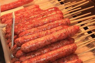 烧烤、肉、猪肉、食物、牛肉、香肠、发烧、膳食