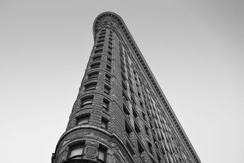 美国纽约，平面，黑白，建筑，城市，低角度视图，建筑结构