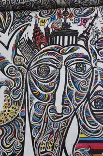 柏林，墙，城市，壁画，街头艺术，绘画，城市艺术，绘画